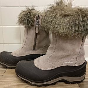 Eddie Bauer Fur Trimmed Snow Boot EUC